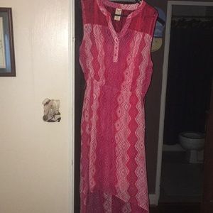 Long summer dress with slip under dress. No belt
